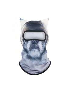 1pc/2pcs Creative 3D Animal Face Ear Head Cover, Unisex Breathable Sun Protection Full Face Mask, Suitable For All Seasons, Outdoor Running, Cycling, Fishing, Hiking - Style 2 - View 24