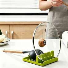 Kitchen Multi-Function Pot & Pan Rack, Home Storage Pot Lid Holder, Countertop Cutting Board & Utensil Rack, Multi-Function Pot & Pan Rack Spoon & Chopstick Kitchen Countertop Pot Lid Holder Draining Rack Utensil Storage, Christmas, Halloween, Christmas Essentials - View 7