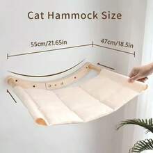 1pc Cat Wall Shelf & 1pc Perch, Tassel Cat Hammock, Cat Ladder, Modern Cat Furniture Suitable For Sleeping, Playing And Climbing - Apricot - View 7