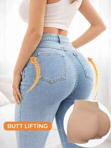 Silicone Fake Butt Shaping Shorts, Unisex, Thickened Design, Lift And Shape Peach Butt, Boost Confidence, Sculpt Buttocks And Butt Line, Short Style, High In Middle East, Ramadan - Apricot - View 3