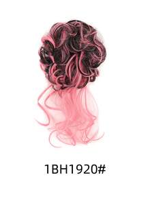 Disheveled Bun Hairstyle, Various Color Elastic Hair Clips, Suitable For Women, Applicable For Halloween, Music Festivals, And Daily Outings - Multicolor - View 13