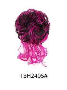 Disheveled Bun Hairstyle, Various Color Elastic Hair Clips, Suitable For Women, Applicable For Halloween, Music Festivals, And Daily Outings - Multicolor - View 15