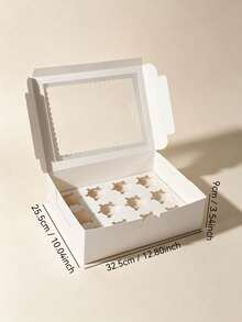 8/4/3pcs/1PC Cardboard Candy Cookie Boxes With Window, 12-Cavity Muffin Boxes, Large Candy Cookie Boxes For Birthday, Wedding, Valentine's Day Gift Packaging - Paper - View 5