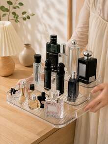 1 buah Rak Display Bertingkat Akrilik, Rak Display Trapesium 3 Tingkat, Rak Penyimpanan & Display Rumah untuk Perhiasan, Kosmetik, Rak Display Penyimpanan Multi-Lapisan Transparan, Rak Kue, Rak Parfum - MultiWarna - View 7