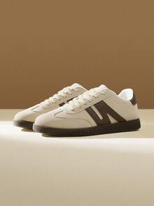 TCVC Women's Daily Casual Colorblock Training Shoes, Versatile Comfortable Sports Sneakers - Khaki - View 5