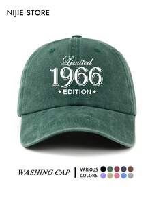 1pc "1966EDITION" Funny Letter Print Design Baseball Cap, Lightweight Comfortable Adjustable Sun Protection Multi-Function Baseball Cap, Vintage Washed Cap, Unisex Baseball Cap, Suitable For Daily Wear, Commuting, Outdoor Activities And Other Occasions - A - View 5