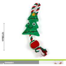 Christmas 4 Styles Pet Toy Set, 12cm/32cm/10*28cm/10*26cm,Sloth Santa, Bauble, Christmas Tree, 3-Color Bell Rope, Plush Squeaky Durable Dog Holiday Toy - Multicolor - View 11