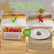 Fruit Storage Containers For Fridge With Removable Colander – Airtight Produce Storage Containers With Lids, Berry Keeper For Vegetables, Lettuce & Meal Prep - Multicolor - View 4