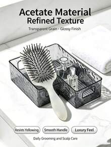 Acetate Air Cushion Hair Brush, Paddle Detangler Comb For Scalp Massage Wet Dry Hair - Multicolor - View 2