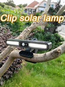 Sunlight Encounter Clip-On Solar Motion Sensor Light Outdoor Waterproof, 2pcs Motion Sensor Outdoor Light Strip With 36 LED Lights, 6000K Portable Solar Security Light, Suitable For Fence Garage Camping (Black) - A - View 1