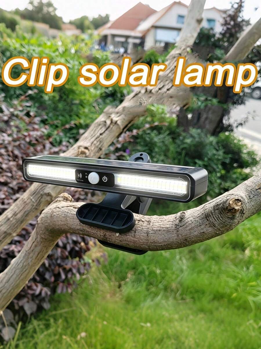 Sunlight Encounter Clip-On Solar Motion Sensor Light Outdoor Waterproof, 2pcs Motion Sensor Outdoor Light Strip With 36 LED Lights, 6000K Portable Solar Security Light, Suitable For Fence Garage Camping (Black) - A - View 1