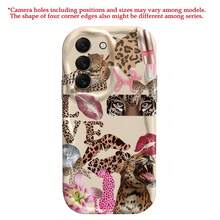 Creamy Dopamine Wave Ruffle Soft TPU Texture Creative Leopard Element Pattern Phone Case Compatible With Galaxy S21 S22 S23 S24 S25 S26/Honor/ And Other Models - White - View 5