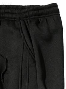 Vancamel Pulse Men's Drawstring Colorblock Outdoor Casual Long Pants, Versatile Loose Minimalist Comfortable Trousers - Black - View 7