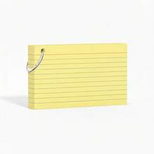 1/3/5/24pcs 3" X 5" Colorful Index Cards With Keychain Decoration. Includes 5 Different Colors, 50 Cards Per Color. Also Includes Portable Study Cards, Perfect For Back To School. Random Style. - Multicolor - View 9