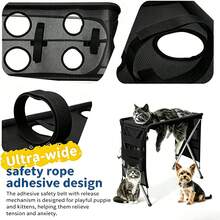 Dog Grooming Hammock With Stand For Small Dogs And Cats, Foldable Pet Grooming Table For Nail Trimming, Bathing And Paw Care, Stainless Steel Support Frame, Holds Up To 30 Lbs - one-size - View 3