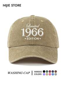 1pc "1966EDITION" Funny Letter Print Design Baseball Cap, Lightweight Comfortable Adjustable Sun Protection Multi-Function Baseball Cap, Vintage Washed Cap, Unisex Baseball Cap, Suitable For Daily Wear, Commuting, Outdoor Activities And Other Occasions - A - View 12