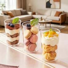 10PCS/50PCS/100PCS 100ml Transparent Cups For Pudding, Jelly, Ice Cream, Dessert, Transparent Pudding Cups, Party, Wedding, Catering, Food Container, Mini Dessert, Restaurant Mini Cups, Suitable For Party, Wedding, Catering, Ice Cream, Pudding And Food Container, Kitchen Supplies - Transparent - View 8