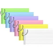 300pcs 3x5 Inch Colorful Index Cards, Ring Hole Punched Lined Study Cards, Suitable For School, College And Home Note-Taking - one-size - View 10