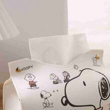 1 قطعة صندوق مناديل Snoopy شائع لعام 2026، طباعة لطيفة، توزيع سلس بدون انسداد، مناسب للمكتب أو السيارة، تصميم تخزين مناديل راقي، هدية مفاجأة للأصدقاء والعائلة في رأس السنة وعيد الهالوين وعيد الميلاد (نمط عشوائي) - متعدد الألوان - مشاهدة 5