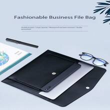 PU Leather A4 Folder File Holder With 2 Compartments Envelope Folder, Snap Closure, For Receipts Contracts Leather A4 Document Bag Office Large Capacity Ticket Data Storage Archive Bag Handheld Meeting Bag Portable A4 Leather Document Bag Storage Bag Large Capacity Double Layer Data Archive Bag Business Document Case - Multiple Styles - View 4