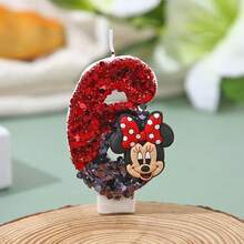 1pc Shiny Cartoon Style Theme Birthday Cake Number Candle 0-9, Blue And White, Cartoon Style Combination Celebration Handmade Independent Decoration Creative, Suitable For Birthday Party, Holiday Party Decoration, Wedding Arrangement, Unisex - Multicolor - View 21