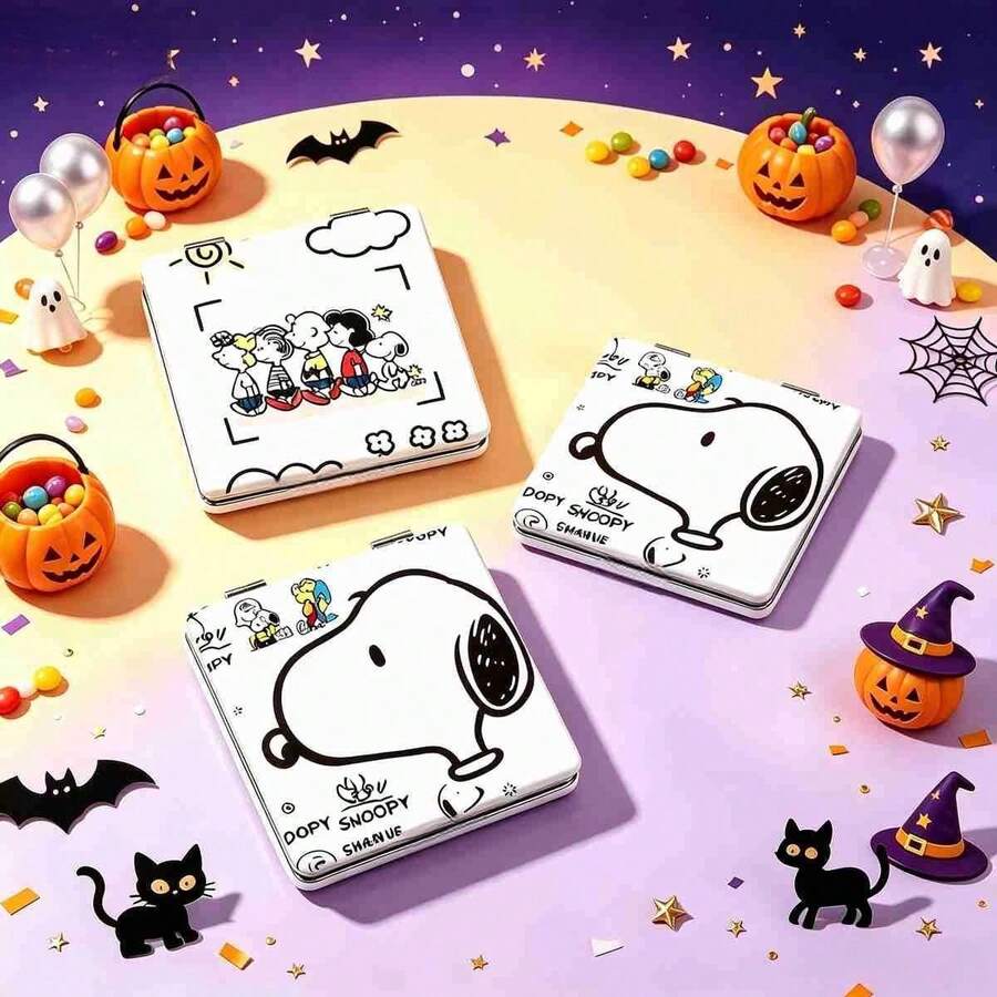 1 قطعة مرآة Snoopy الجانب جديدة 2026، محمولة وسهلة التخزين، مناسبة للمكياج والعناية اليومية، هدية مفاجأة للأصدقاء والعائلة في رأس السنة والهالوين والكريسماس (نمط عشوائي) - متعدد الألوان - مشاهدة 1