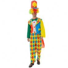 Halloween Joker Dress Up Circus Joker Carnival Adult Male Performance Coscoat Costume - Multicolor - View 4