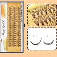 60 Clusters 11mm 20D 0.07mm Thickness C/D Curl Eyelash Extensions - View 4