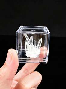 Natural White Quartz Crystal Cluster Mineral Specimen, Crystal Ornament, Home Desktop Decor, Creative Science Education Collection Gift - Crystal Cluster Specimen Box - View 10