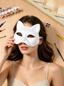 Topeng Kucing Terlaris Baru, Topeng DIY, Topeng Wajah Rubah Lukis Tangan, Kostum Hewan, Topeng Pesta Topeng, Hadiah Pesta (Mungkin Terdapat Cacat Kecil Selama Produksi, Namun Tidak Mempengaruhi Efek Produk Akhir) - masker - View 1