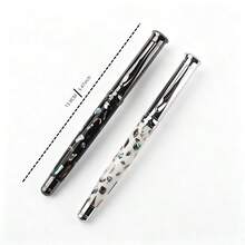 Luxury Abalone Shell Fountain Pen Beautiful Handmade Inlaid Shell Pen Silver Metal Trim Gift Pen For Collection Birthday Business Present - 1308 - View 2