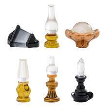 5pcs Mini Vintage Kerosene Lamp Models (Random Style), Suitable For Dollhouse Decoration. These Are Miniature Oil Lamp Models That Can Be Used As Scene Decorations. Random Style Vintage Kerosene Lamp Models With Dim Light Effect, Can Glow In The Dark - Multicolor - View 4