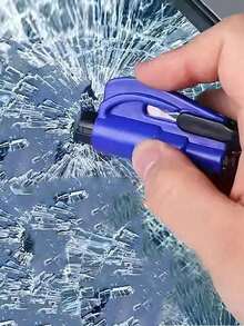 2-In-1 Emergency Seat Belt Cutter/Window Breaker Tool. Comes With Car Keychain And Mini Hammer. This Is An Escape Tool For Emergency Situations, Capable Of Easily Breaking Car Windows And Cutting Seat Belts. It Is Both A Portable Rescue Tool And An Emergency Hammer, Suitable For Use At Home, School, Or During Travel. Features A Cute Gothic And Y2K Style Design; The Hammer Part Is Equipped With 1 Hook For Hanging And Storage. - A - View 5