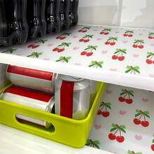 12pcs Waterproof Refrigerator Mats, 3 Mixed Colors - Moisture-Proof, Anti-Slip, Washable & Reusable, Made Of EVA, Featuring Novel Strawberry, Chrysanthemum, Cherry Patterns, Suitable For Refrigerator, Drawers, Shoe Cabinet, Kitchen Cabinet Decoration - A - View 9