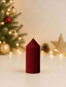 4pcs Gift Box Set Roman Column Beige Scented Candles, Smoke-Free Aromatic Candles, Burn Time Up To 72 Hours, Includes Fragrance, Pointed Cylindrical White Candles, Suitable For Home Decor - Fine-toothed Pointed Tip - View 14