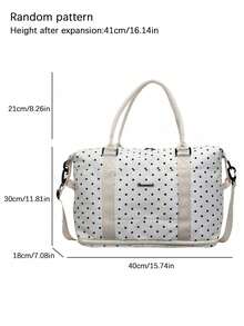 Fashionable Multi-Functional Luggage Bag, Minimalist Casual Multi-Pocket Storage Bag, Dry-Wet Separation Bag, Foldable Expandable Travel Bag - White - View 8