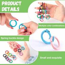 1/10/30/50/60pcs Random Color Zinc Alloy Spring O-Ring - Keychain Making Accessories, Keychain Pendant, Bag Pendant, Wallet Pendant, Wallet Accessories, Carabiner Clip, Durable Metal Quick Release Buckle, Suitable For DIY Keychain, Shoulder Strap, Leash | Easy Open/Close - O-ring Keychain - View 5