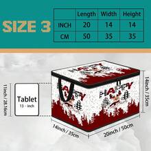 Thickened Storage Bag, Foldable Clothing & Bedding Storage Bag, Dorm Essentials, Suitable For Blankets, Bedding, Wardrobe, Under Bed And Dorm Storage, Ideal For Moving, Laundry And Space-Saving Room Organization, Christmas Edition Premium Digital Printed Pattern - Multi-color - View 9