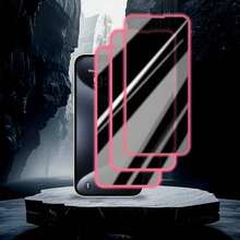Set Of 3 (Pink Glow-In-The-Dark Anti-Peep) Privacy Tempered Glass Screen Protectors That Shine At Night. Smooth Surface With Good Gloss | Reinforced Glass Protection, Compatible With Compatible With Iphone 18Pro 18Promax 18 Duo 17 16 15 14 12 13 11 - 3pieces/PINK Privacy - View 9