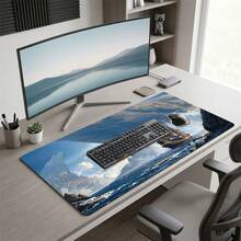Ocean Wave Sailing Ship Gaming Mouse Pad, Non-Slip Rubber Desk Mat, Smooth Surface Suitable For Computer Laptop Office Home, Ocean Abstract Decor, Back To School Supplies - A - View 6