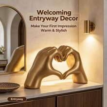 Small Heart Hand Sculpture Decor, Suitable For Living Room, Bedroom, Bookshelf, Coffee Table And Office Display, Love Finger Statue Modern Aesthetic Home Decor, Wedding, Christmas, Birthday Exclusive Gift (Random Color) - Multicolor - View 5