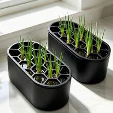 2, 4pcs Indoor Onion Seedling Transplanting Cultivation Set, Hydroponic Container, Soilless Indoor Onion Seedling Cultivation, Space-Saving Planting Solution, Suitable For Small Apartments And Onion Growers - Seedling Tray - View 8