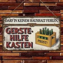 Cross-Border Hot-Selling Wooden Craft Vintage Style German Wooden Sign Hanging Decoration Home Indoor Wall Decor - Multicolor - View 4