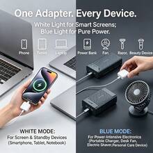 Adaptor Pengisian Daya Otomatis Cerdas USB-C dengan Pemutusan Daya Saat Pengisian Penuh, Pengisi Daya Cepat, Dilengkapi dengan Pemutus Daya Fisik untuk Mencegah Pengisian Berlebihan, Mati Otomatis AI dan Pemutusan Daya Saat Pengisian Penuh, Cocok untuk Ponsel, Tablet, Earphone, dan Semua Perangkat USB, Memperpanjang Masa Pakai Baterai - MultiWarna - View 7