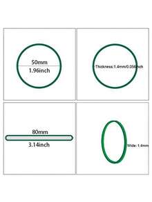 44/88/122/144 buah Karet Gelang Elastis Hijau Tugas Berat, Kuat & Elastis untuk Penggunaan Serbaguna - Bulat - View 2