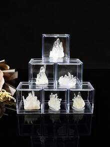 Natural White Quartz Crystal Cluster Mineral Specimen, Crystal Ornament, Home Desktop Decor, Creative Science Education Collection Gift - Crystal Cluster Specimen Box - View 3