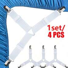 Practical Household Nylon Triangular Bed Sheet Clips, Nickel-Plated Rust-Proof Clips, Adjustable Elastic Buckle, Three-Way Cross Fixing, Prevent Bed Sheet Slipping And Wrinkling, Firmly Fix Bed Sheets, Suitable For Mattresses, RV Beds, Sofa Covers, Ironing Boards, All-Season Use - Multicolor - View 17