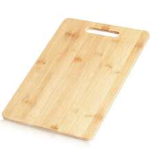 Large Organic Bamboo Cutting Board With Cutout Handle For Kitchen - Heavy Duty Wooden Chopping Board For Meat, Vegetables, Cheese & Fruit - Reversible Food Prep Block & Charcuterie Serving Tray - Ginger - View 8