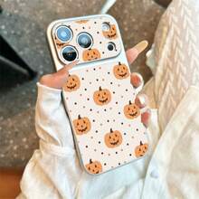 1 buah Casing Ponsel Motif Kepala Polkadot Lucu Bahan TPU Cocok Untuk iPhone 17 Pro Max/17/16 Pro Max/15/14/13/12/11 Pelindung Ponsel Soft Shell Anti-Jatuh Cakupan Penuh - Perak - View 2