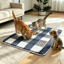 HaoX 2pcs, Washable Pet Pee Pad & Lint Roller Set, Thickened, Highly Absorbent, Scratch-Resistant, Reusable, Soft Comfortable, Minimalist Stylish Design, All-Season For Dogs Cats. Dog Cat Stuff Puppy Keep On She In Multifunctional Pet Waterproof Mat Carpet Foldable Storage Portable Living Room Bedroom Balcony Indoor Outdoor Pet Cushion Picnic Mat - one-size - View 3